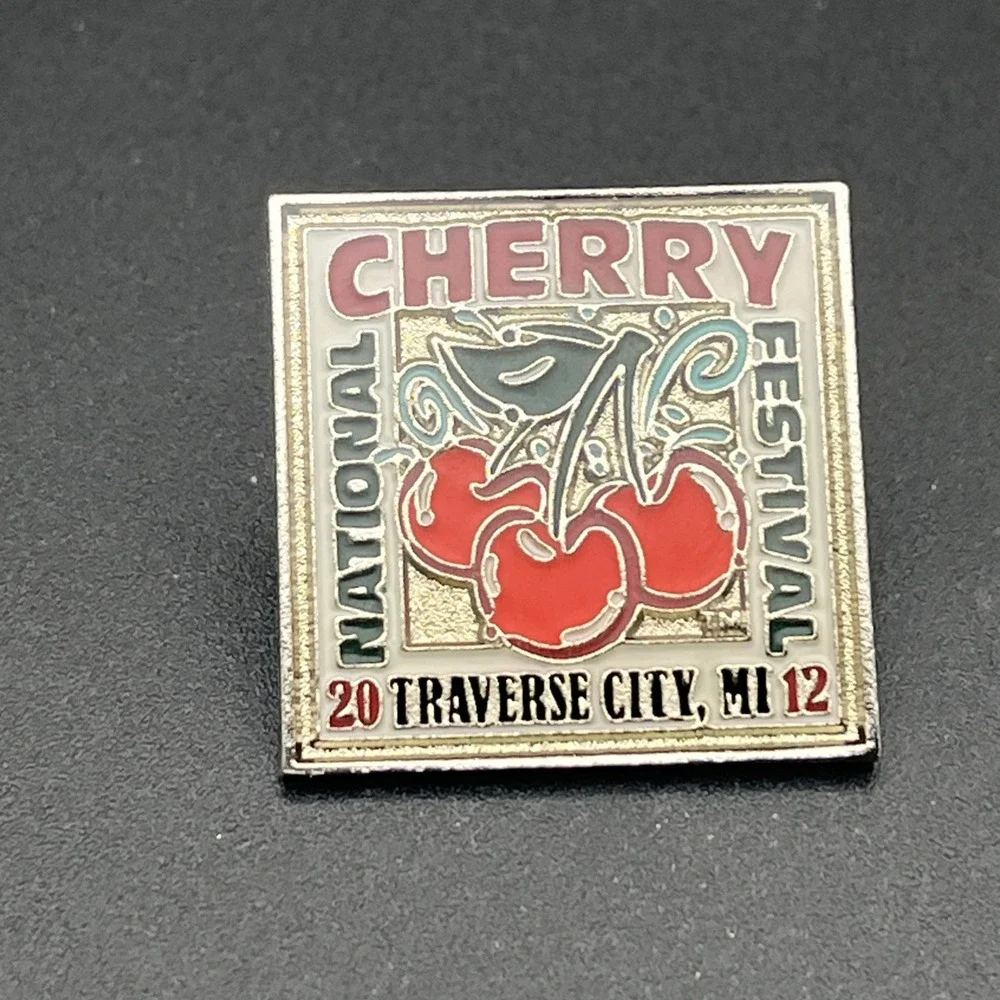 2012 National Cherry Festival Traverse City Michigan Lapel Hat Pin